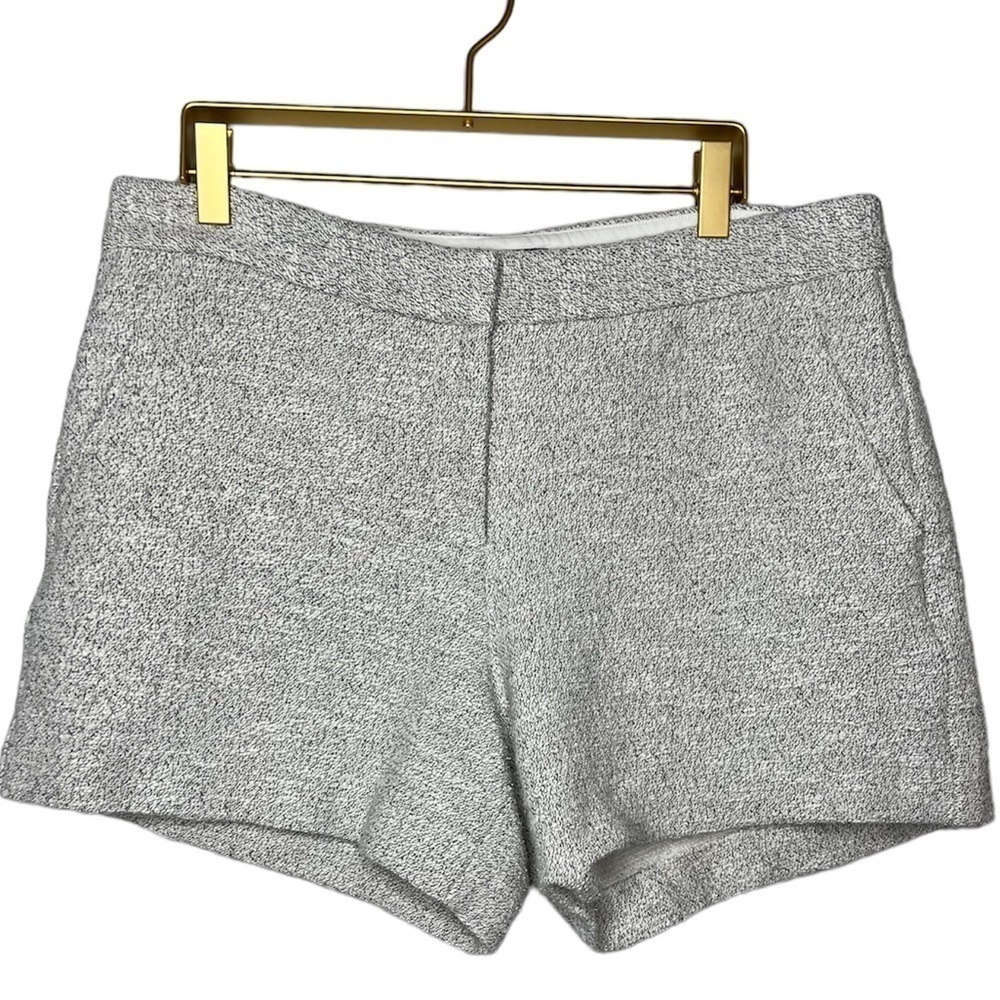 Theory Black and White Knit Tailored Shorts